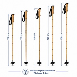 Bâtons de <span class=keywords><strong>ski</strong></span> Zeroring Premium en carbone et bambou, texture légère, bâtons de <span class=keywords><strong>ski</strong></span> alpins fixes avec poignée en liège - Product Image 5