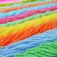 Rondelle en verre de Macaron de haute qualité, nouveau processus de couleur, perles de cristal pour la fabrication de bijoux