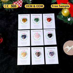 Cœur en cristal naturel fait main avec <span class=keywords><strong>carte</strong></span> - Cadeau de Noël parfait en pierres précieuses à faire soi-même - Product Image 3