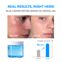 Gel rafraîchissant au cuivre bleu 100g GHK-CU Panthénol pour le soulagement des rougeurs après microneedling OEM