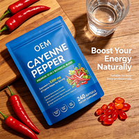 Capsules molles d'extrait de poivre de Cayenne naturel, de pépins de raisin et de poivre noir – Soutien antioxydant pour adultes, santé cardiaque et digestive – 240 gélules