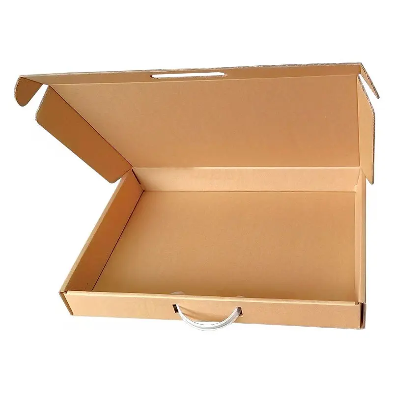 Corrugated Cardboard Boxes for Laptops Gaming Laptop Shipping Box Recyclable with Handle Laptop Carton Box with Inserts