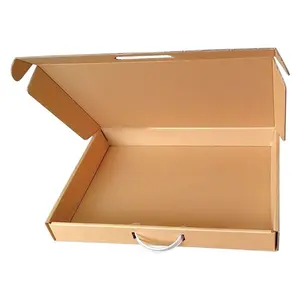 Corrugated Cardboard Boxes For Laptops Gaming Laptop Shipping Box Recyclable With Handle Laptop Carton Box With Inserts