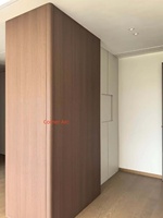 Système de tiroirs encastrés en bois pour dressing moderne et contemporain, panneaux bicolores, gain de place, écologique, pour chambre à coucher