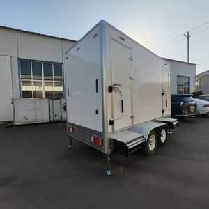 Cabine de douche mobile de luxe, écologique et durable pour événements en plein air, avec toilettes japonaises automatiques intelligentes et douche dorée - Product Image 4