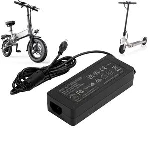 Cargador de batería eléctrico universal de 42V 2a con cargador de iones de litio para scooter UL CE KC DC 42v2a 84W