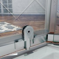 Perlengkapan mandi sudut Neo sudut kamar mandi 38x72 inci, penutup kabinet Pancuran pintu kamar mandi