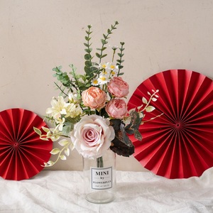ช่อดอกกุหลาบประดิษฐ์ CallaFloral ทำจากผ้าพลาสติกถัก สำหรับตกแต่งบ้านและงานแต่งงาน รุ่น CF02054 - Product Image 1