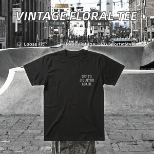 Camiseta Negra de Manga Corta con Cuello Redondo para Hombre, Corte Regular, Estampado Gráfico con Letras de Jiu Jitsu - Product Image 2