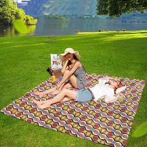 <b>Lightweight</b> Waterproof Moisture-Proof <b>Folding</b> Camping <b>Table</b>-Picnic Mat Travel Outdoor Made Plastic Fleece Oxford Polyester - Product Image 4