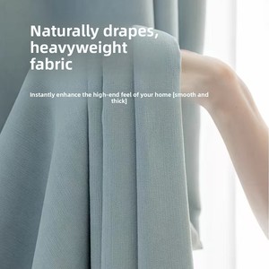 Cortinas Modernas para Sala de Estar Shading Master 2025, Nuevas, Completamente Opacas, Shaoxing Keqiao Luxe Chenille, Tonos Cremosos, Temporada de Primavera - Product Image 1