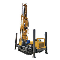 Foreuse hydraulique pour puits d'eau SY450, profondeur 450m, moteur 110kW, capacité de levage 25T, course 6,6m, chenilles en acier