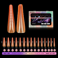 Uñas Artificiales de Alta Calidad, Diseño Cuadrado, Almendrado, Stiletto, Coffin, Cobertura Total, Material PP, Pre-diseñadas, Precio Bajo