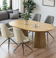 Ensemble de table à manger extensible en bois moderne pour la maison, l'hôtel et la villa