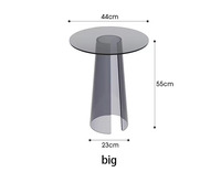 Einfacher Moderner Acryl-Couchtisch Wohnzimmermöbel Anpassbare Farbe & Größe Kleines Rundes Design Hersteller