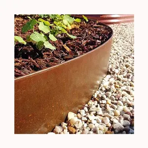 Caixa de jardinagem de aço corten, caixa de plantador de tela de aço decorativa com design personalizado para jardinagem