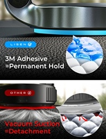 Support magnétique amélioré LISEN avec clip pour téléphone, fixation adhésive 3M, accessoire mobile portable pour intérieur de voiture, mur, bureau, iPhone 17 16 Pro Max