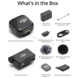 <span class=keywords><strong>DJI</strong></span> ไมค์มินิ (<span class=keywords><strong>2</strong></span> TX + 1 RX + เคสชาร์จ) ทำงาน48ชั่วโมงไมโครโฟนไร้สายส่งสัญญาณเสียงไมโครโฟนมินิ - Product Image 2