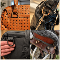 Anneaux en D en gros, anneaux en D à visser, anneaux en U en forme de fer à cheval, boucles à vis pour clés de voiture, artisanat du cuir, porte-clés de sac à main