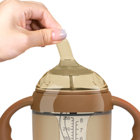 Ensemble de biberons pour bébé en silicone sans BPA, fabrication OEM, capacité de 150 ml, avec motif imprimé, pour 0-12 mois