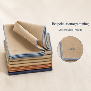Ensemble de sets de table en coton uni 40x60cm, style simple pour la décoration de table, lavable en machine - Product Image 6