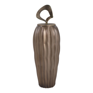 Moderna bottiglia in vetro con coperchio in metallo, vaso decorativo per fiori, per soggiorno, camera da letto, ufficio, decorazioni per la casa - Product Image 1