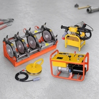 Machine de soudage par fusion bout à bout semi-automatique pour PEHD, équipement de fusion à chaud pour tuyaux en plastique de 40-160 mm, 2,8 kW 220 V pour tuyaux en PE, PP, PVDF