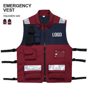 Nouvel arrivage Vêtements de travail réfléchissants Hivis <span class=keywords><strong>multipoches</strong></span> à haute visibilité pour hommes <span class=keywords><strong>Gilet</strong></span> de sécurité pour la construction - Product Image 3