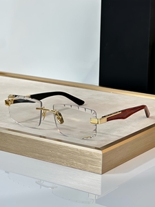 Monture de Lunettes Optiques de Luxe Designer 2025 en Acétate Métallique, Lunettes de Lecture Multisports Sans Monture à Coupe Diamant pour Femmes et Hommes - Product Image 2