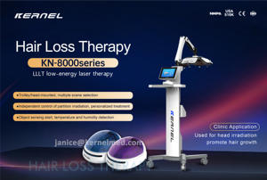 หมวกนิรภัยสำหรับผมมาตรฐาน CE ISO เคลียร์การเจริญเติบโตของเส้นผมสีแดงไฟ LED KN-8000C เลเซอร์ดูแลเส้นผม - Product Image 3