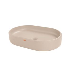 Lavabo Ovalado de Hormigón en Colores Pastel Modernos con Borde Integrado, Lavabo de Sobremesa de Lujo para Baño de Hotel, Fábrica en Vietnam - Product Image 5