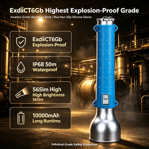 WOSEN Explosion Proof Industrial IP68 <b>LED</b> Torch 10000mAh Battery for Mining Fire Rescue Emergency <b>Rechargeable</b> <b>LED</b> Flashlight - Product Image 3