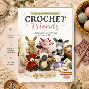 Libro de crochet Haichuang, 6 patrones de adorables amigos, guía paso a paso de amigurumi para principiantes e intermedios - Product Image 4