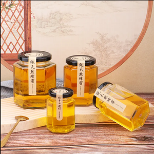 Tùy Chỉnh Nhãn Rỗng Mật Ong Lọ Hình Lục Giác Hình Dạng 180Ml 280Ml Chai Thủy Tinh Với Kim Loại Có Nắp Đậy Cho Mật Ong - Product Image 6