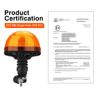 Feux de signalisation LED ambre ECE R65 étanches 12V 24V pour tracteur, haute intensité 360 °   Feu de signalisation rotatif à LED