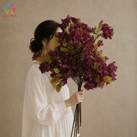 Fleurs artificielles de bougainvillier imprimées en 3D, 42 têtes, couleur automne, pour la décoration intérieure et extérieure