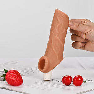 YPM TPE Penisvergrößerer für Männer <span class=keywords><strong>Penis</strong></span>-Hülle Männlicher Penisvergrößerer Penisring Erwachsenen-Sexspielzeug Vergrößerungs-Kondom - Product Image 2