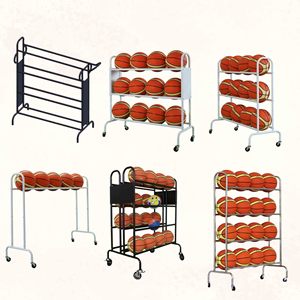 Uso eficiente del espacio en el suelo con estante de Bolas Vertical independiente para almacenamiento de baloncesto - Product Image 3