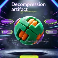 Mini-balle anti-stress en plastique à presser et à tourner, jouet de décompression à double mode de jeu, spinner de bureau transfrontalier