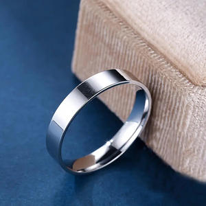 Anello nuziale in argento T0368, minimalista, unisex, gioiello raffinato per matrimoni. - Product Image 3