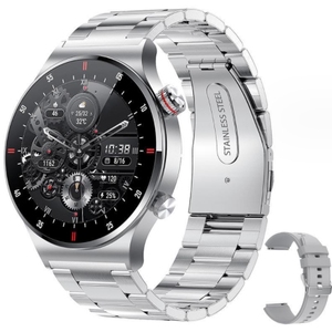 Smartwatch QW33 da 1,28 Pollici con Schermo Rotondo, Chiamate BT, Tracker Fitness, Cinturino in Acciaio Inox, Impermeabile IP67, Cassa in Metallo per Uomini e Donne - Product Image 1