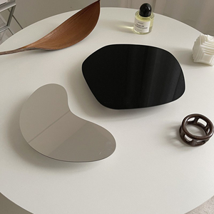 <span class=keywords><strong>Plateau</strong></span> décoratif en acrylique sur <span class=keywords><strong>pied</strong></span>, <span class=keywords><strong>plateau</strong></span> en acrylique noir irrégulier pour parfum, coiffeuse, <span class=keywords><strong>plateau</strong></span> de rangement pour maquillage et bijoux - Product Image 2