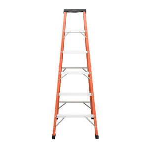 Échelle domestique en <span class=keywords><strong>aluminium</strong></span> à <span class=keywords><strong>5</strong></span> <span class=keywords><strong>marches</strong></span> Prix Échelle industrielle pliante en fibre de verre bon marché Échelle d'isolation électrique en fibre de verre - Product Image 2