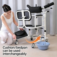 Silla Elevadora Hidráulica para Pacientes con Inodoro, Silla de Ducha y Mesa de Comedor para Ancianos Discapacitados