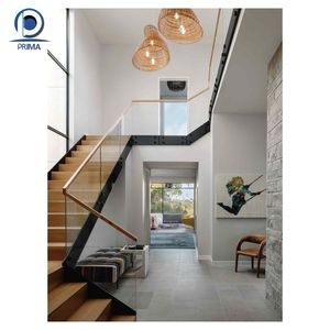 <span class=keywords><strong>Escalier</strong></span> incurvé de luxe avec main courante en bois sur mesure, <span class=keywords><strong>escalier</strong></span> d'entrée majestueux - Product Image 6