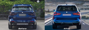 G01 aggiornamento X3M diffusore posteriore con tubo serie <span class=keywords><strong>X3</strong></span> nero lucido per <span class=keywords><strong>BMW</strong></span> - Product Image 4