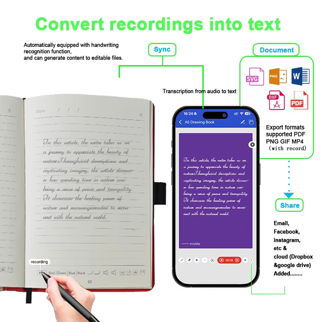 Wholesale Electronic Office Notebook Ai Set Gift Smart Reusable Customized Notebooks With Pen Smart Notebooks