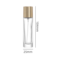 Emballage de cosmétiques en gros, luxe, flacon de parfum en verre transparent rond carré vide de 10 ml 15 ml avec bouchon pulvérisateur