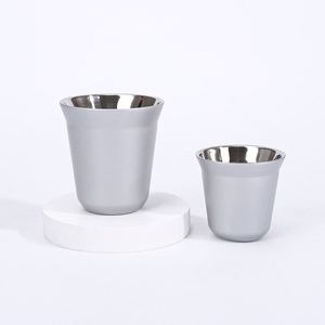 Tasses à shot en acier inoxydable 3oz 5oz (80ml 160ml) – Verres à expresso à double paroi isolés, tasses de camping portables avec personnalisation de marque - Product Image 1