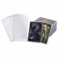 Protège-cartes de jeu de société transparents en BOPP pour cartes à collectionner, format personnalisé, lot de 100 pièces, vente en gros